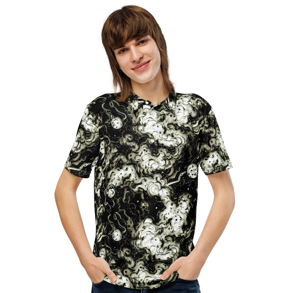 Phantom Bloom on Men's Slim Fit Polo Shirt — Front