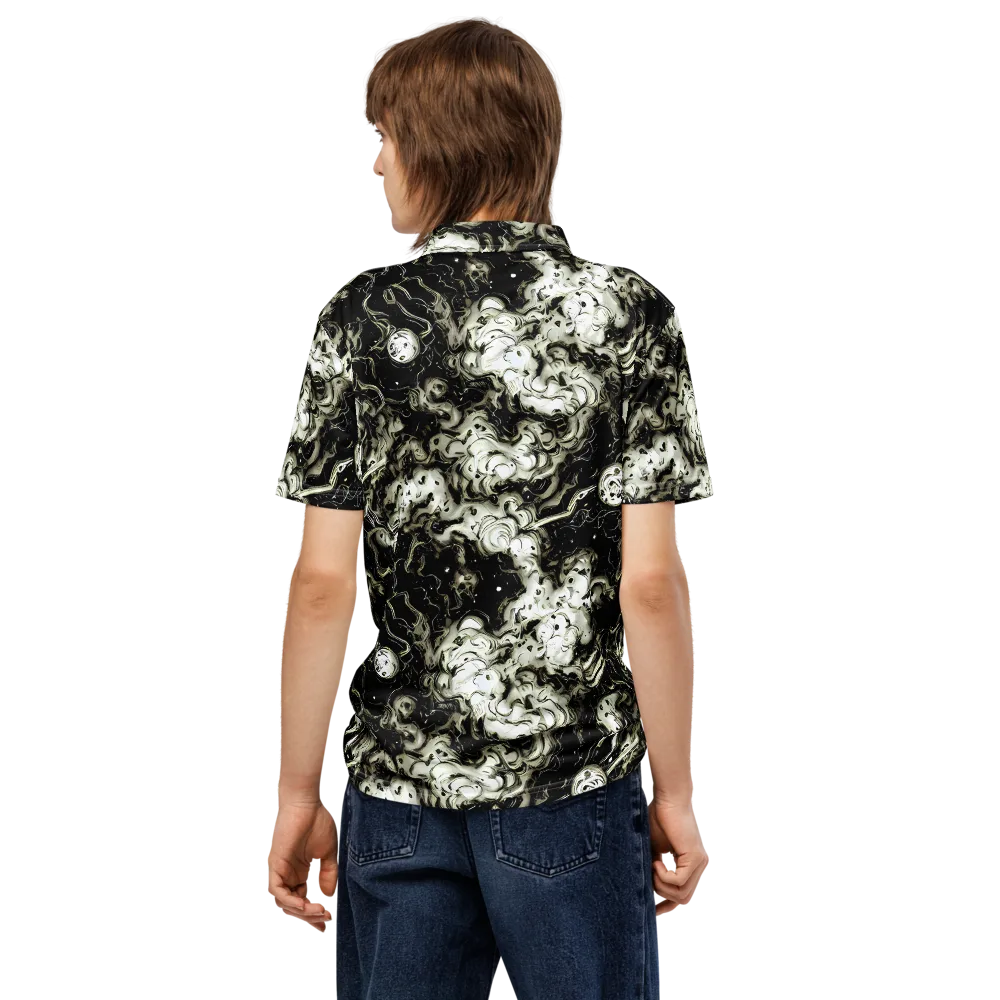 Phantom Bloom on Men's Slim Fit Polo Shirt — Back