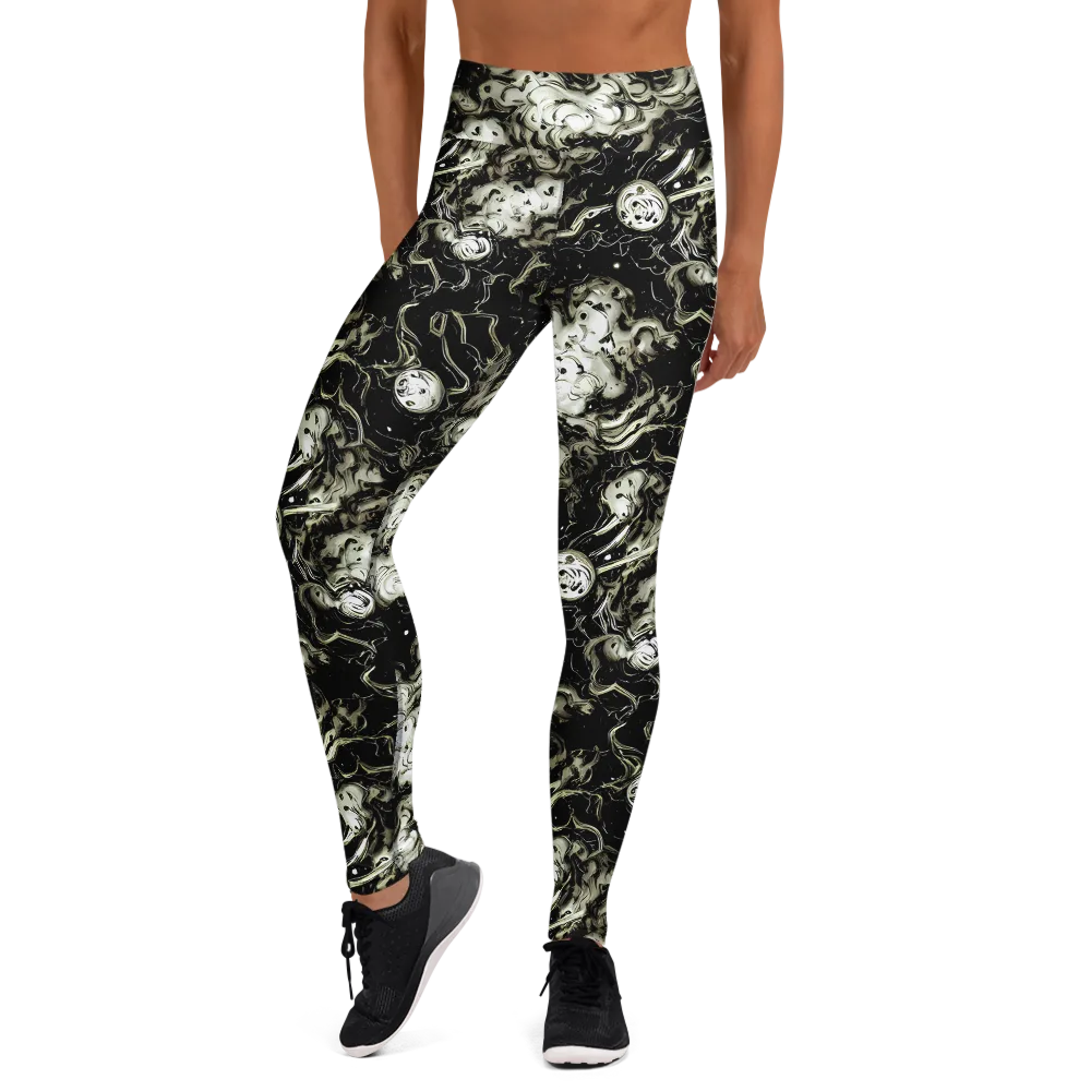 Phantom Bloom on Yoga Leggings — Front