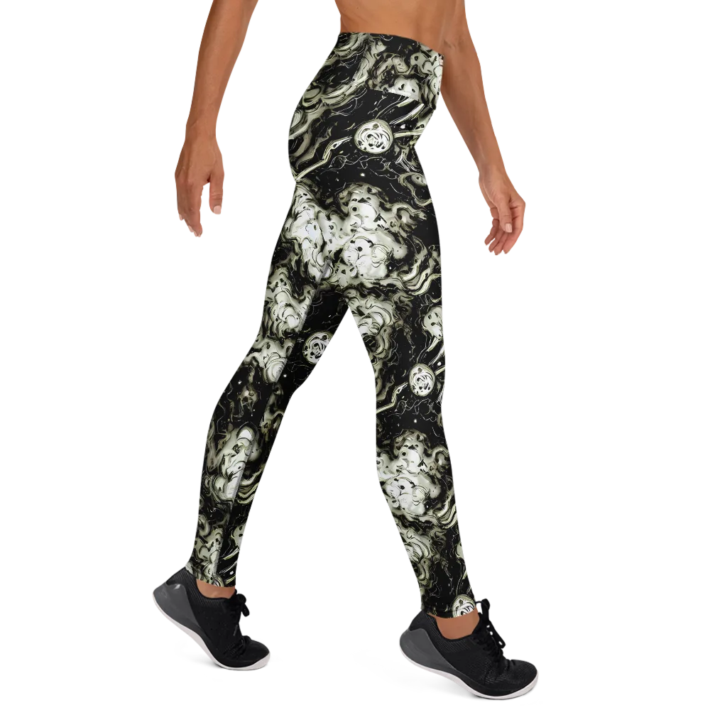 Phantom Bloom on Yoga Leggings — Right