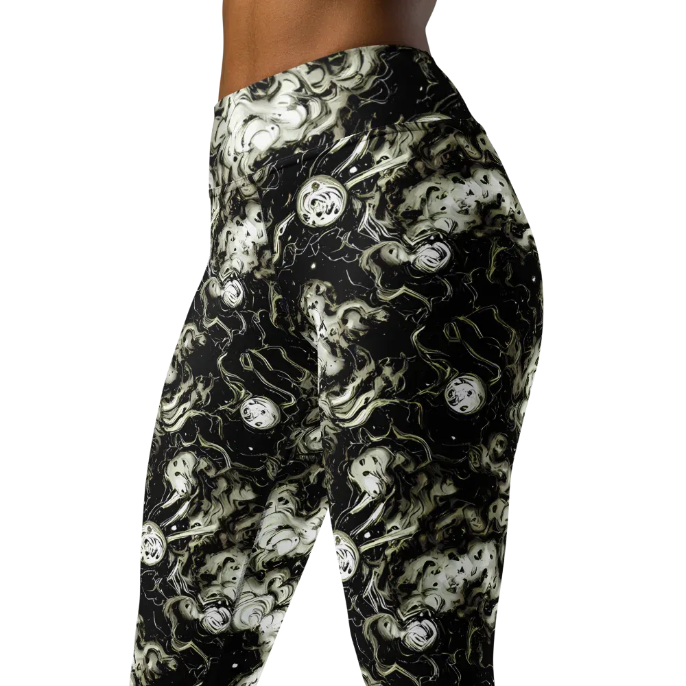 Phantom Bloom on Yoga Leggings — Left Front