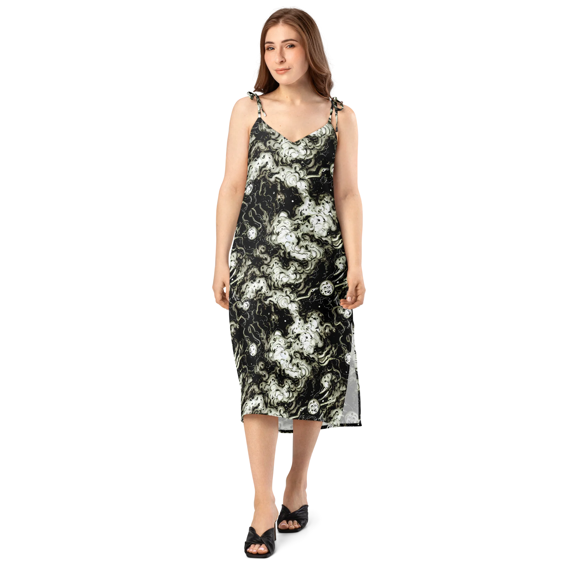 Phantom Bloom on Slip Dress — Front