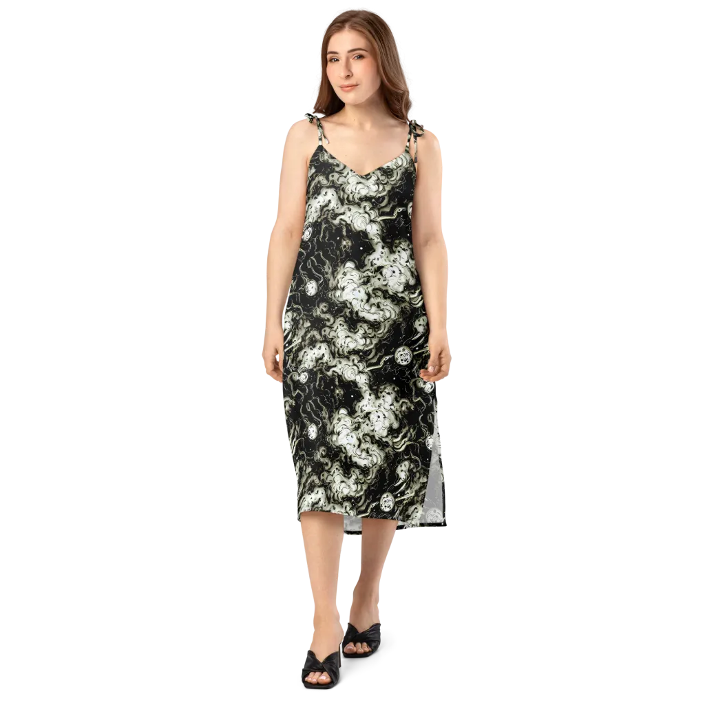 Phantom Bloom on Slip Dress — Front