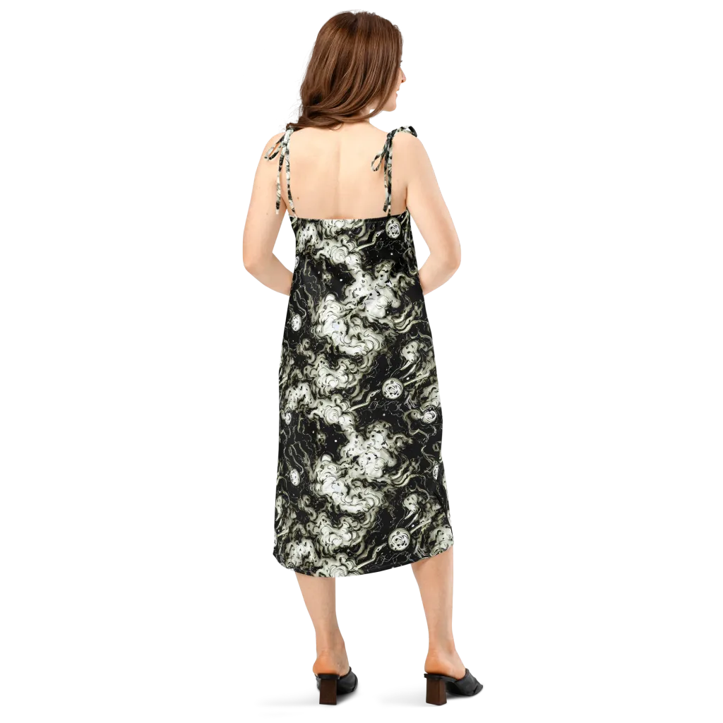 Phantom Bloom on Slip Dress — Back