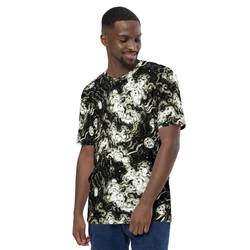 Phantom Bloom on Men's Crew Neck T-Shirt — Left