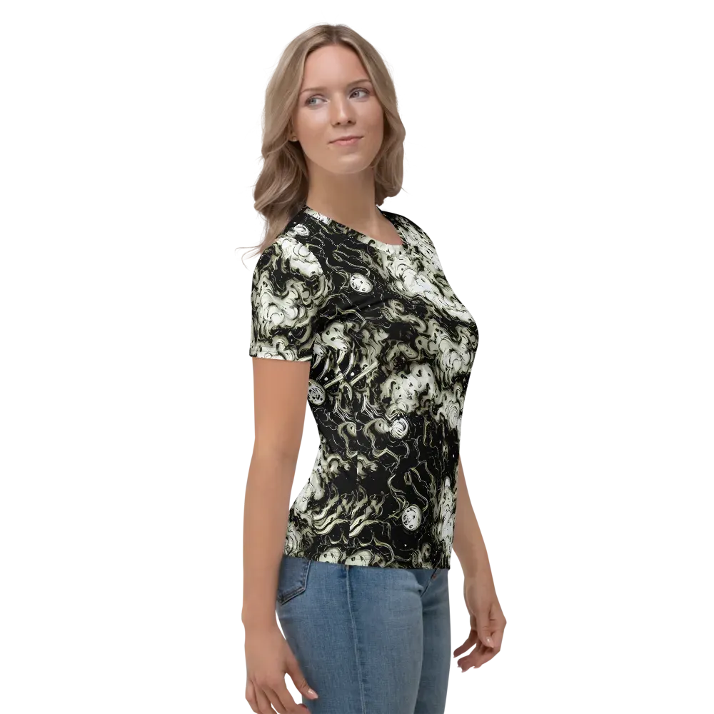 Phantom Bloom on Women's Crew Neck T-Shirt — Right