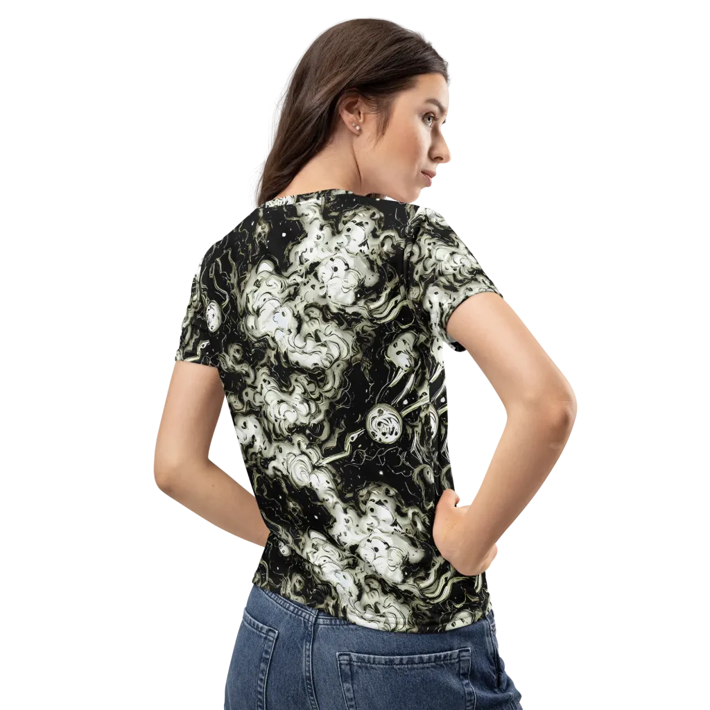 Phantom Bloom on Women's Crew Neck T-Shirt — Back