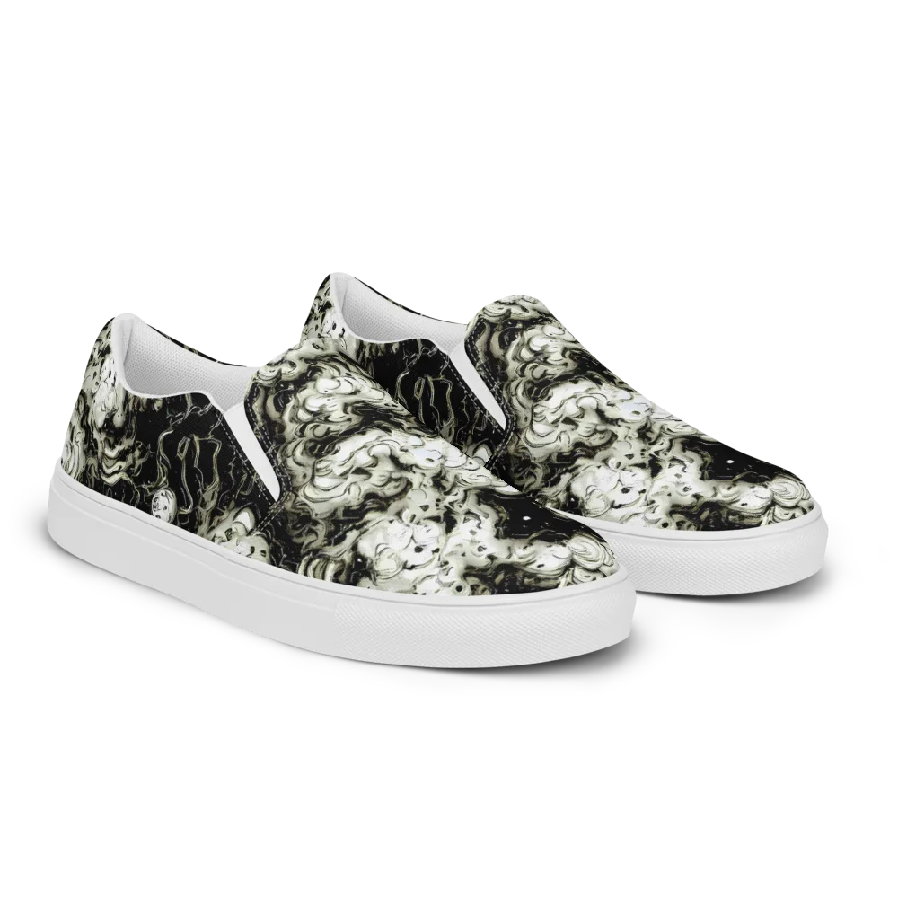 Phantom Bloom on Men's Slip-On Canvas Shoes — Right Front