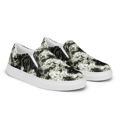 Phantom Bloom on a Men's Slip-On Canvas Shoes