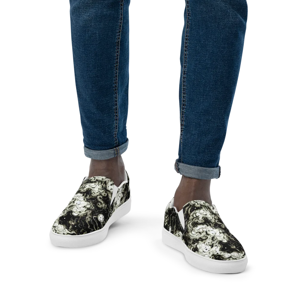 Phantom Bloom on Men's Slip-On Canvas Shoes — Front