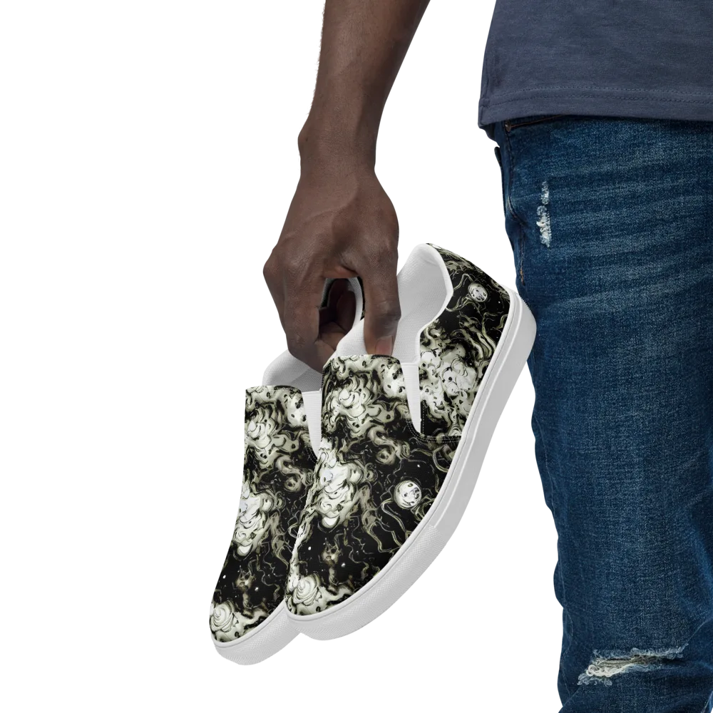 Phantom Bloom on Men's Slip-On Canvas Shoes — Left Front