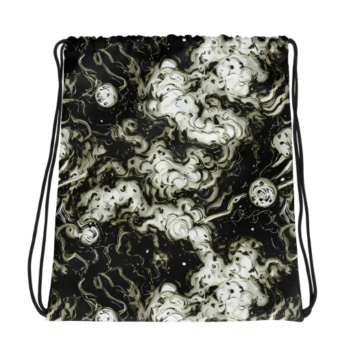 Phantom Bloom on a Drawstring Bag