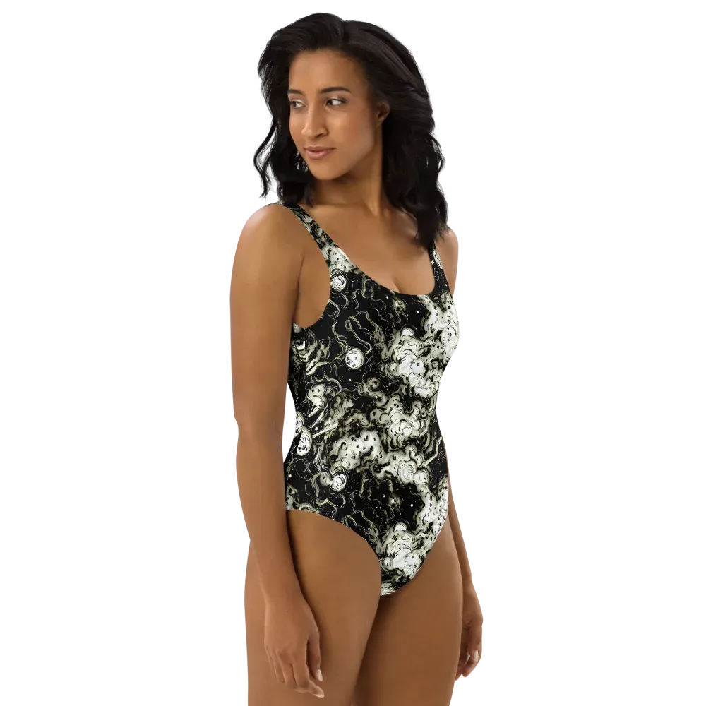 Phantom Bloom on One-Piece Swimsuit — Right