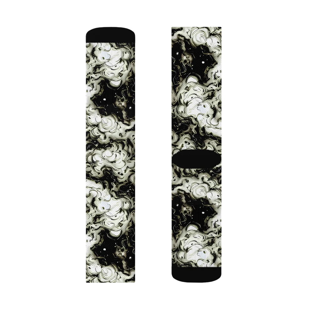 Phantom Bloom on Socks — Right Sock