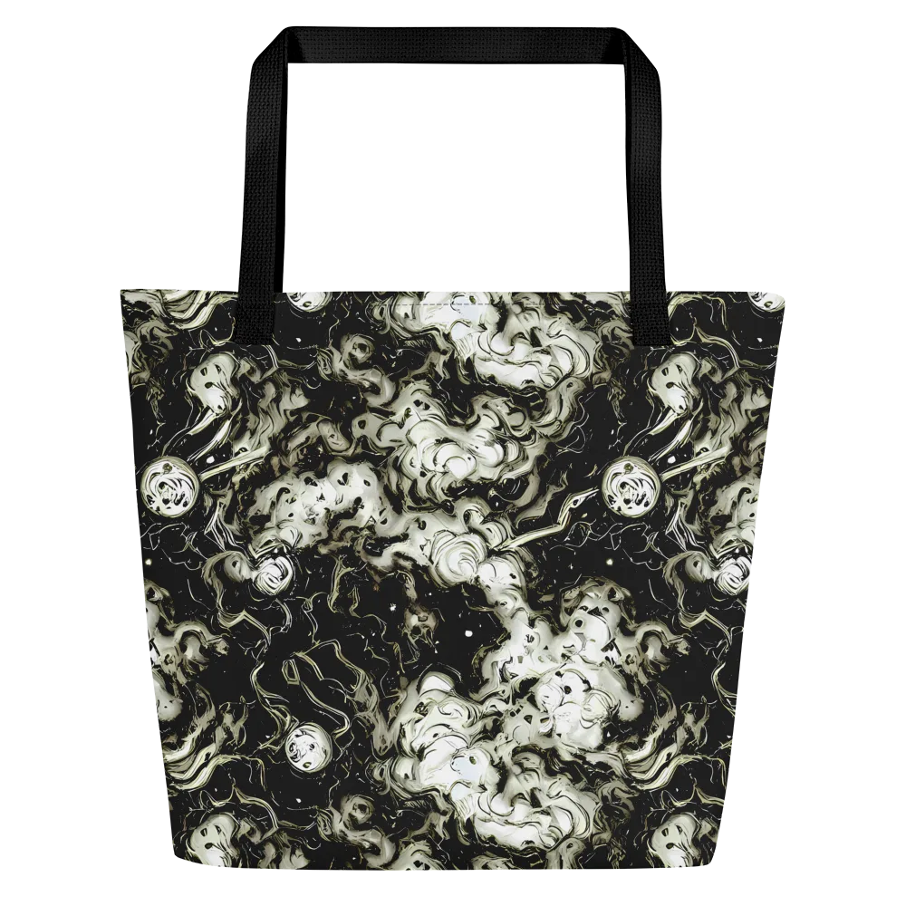 Phantom Bloom on Large Tote Bag W/ Pocket — Front