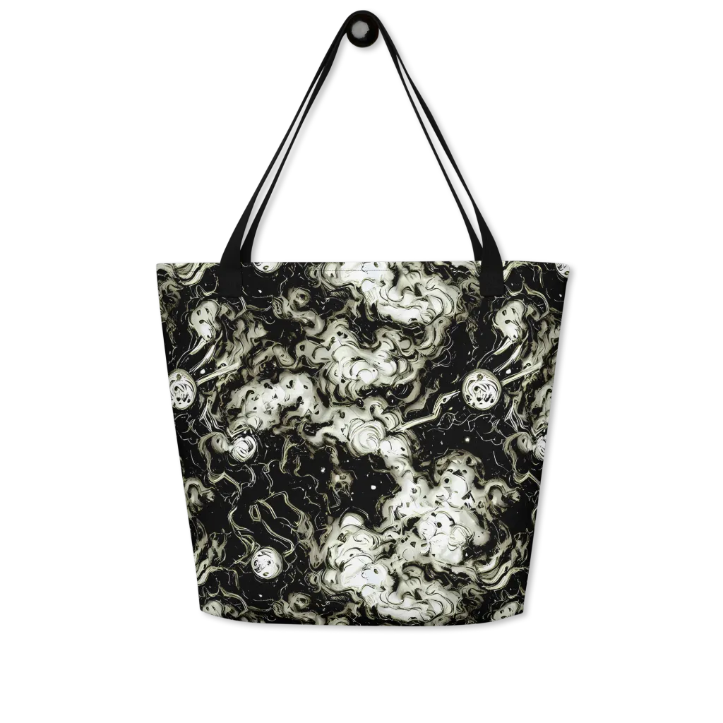 Phantom Bloom on Large Tote Bag W/ Pocket — Front