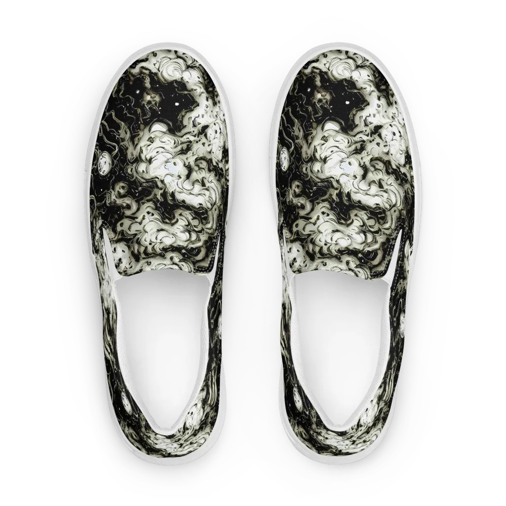 Phantom Bloom on Women's Slip-On Canvas Shoes — Front