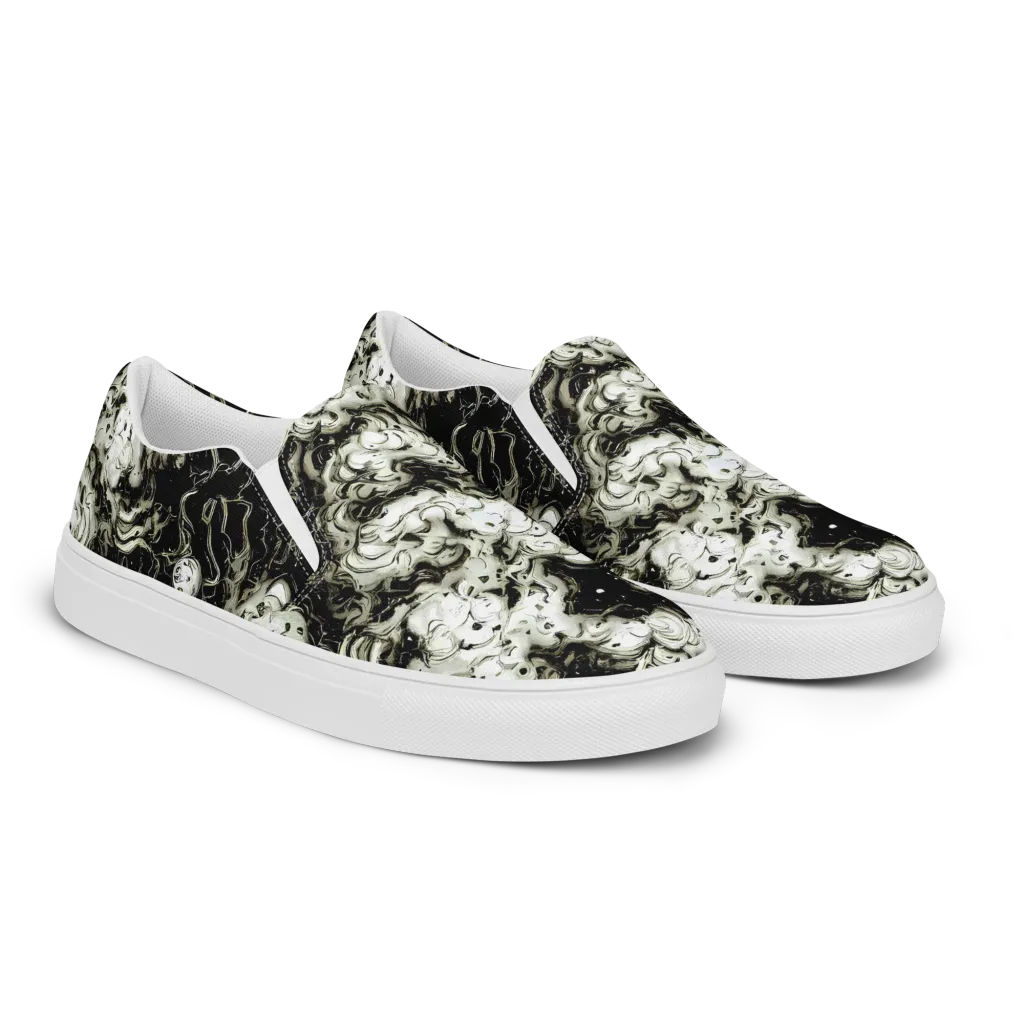 Phantom Bloom on Women's Slip-On Canvas Shoes — Right Front