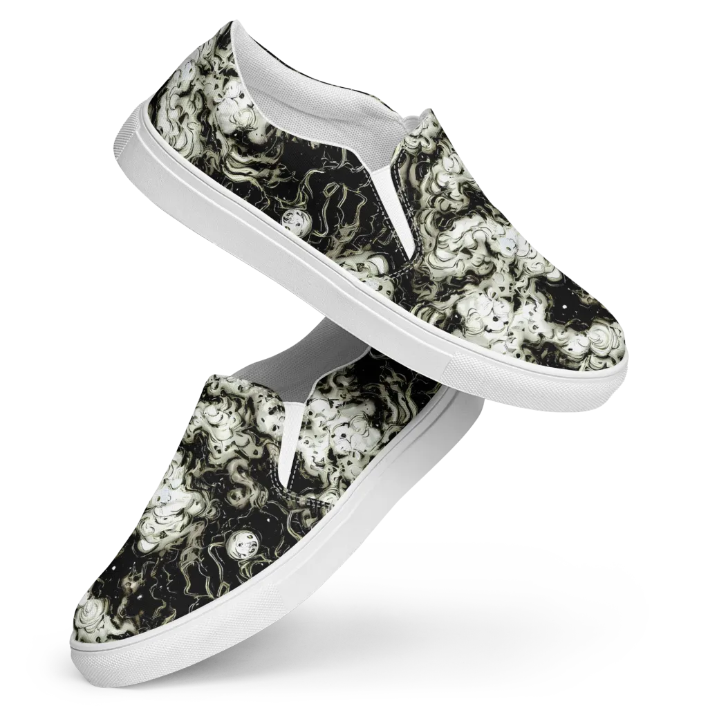 Phantom Bloom on Women's Slip-On Canvas Shoes — Front
