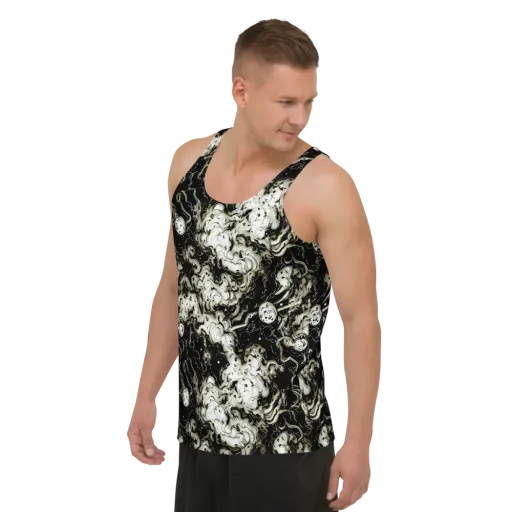 Phantom Bloom on a Men's Tank Top