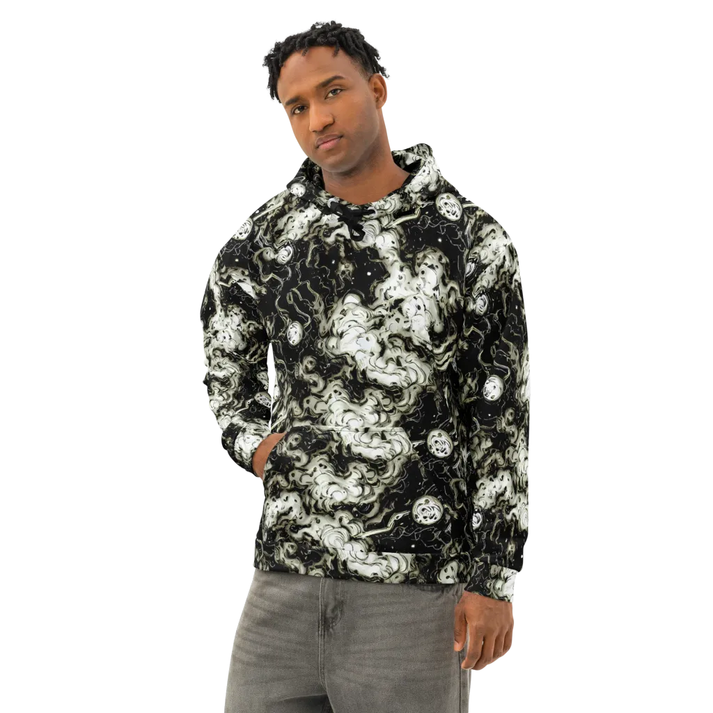 Phantom Bloom on Cotton Hoodie — Left Front