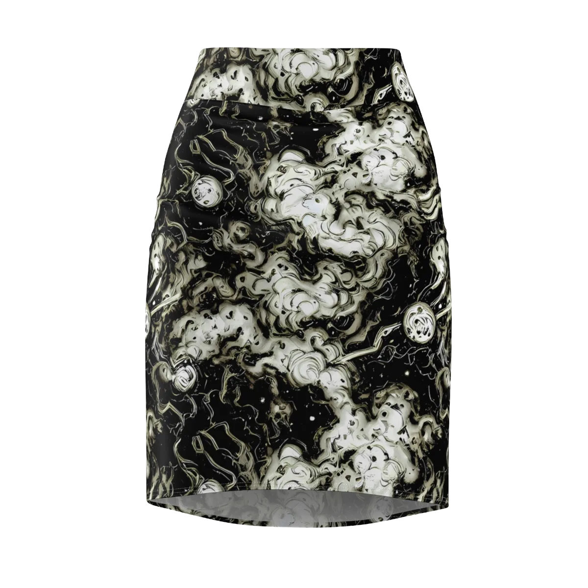 Phantom Bloom on Pencil Skirt — Front