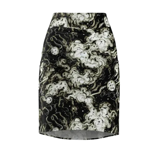 Phantom Bloom on a Pencil Skirt