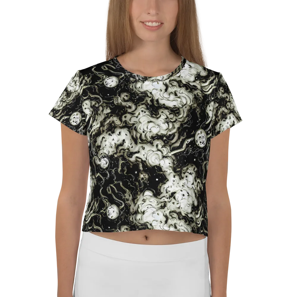 Phantom Bloom on Crop Tee — Front