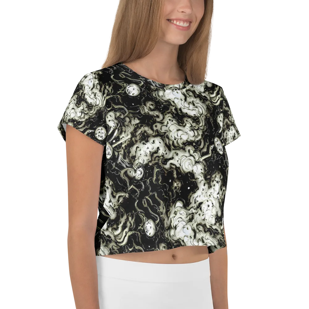 Phantom Bloom on Crop Tee — Right