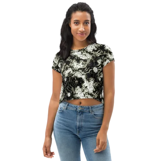 Phantom Bloom on a Crop Tee