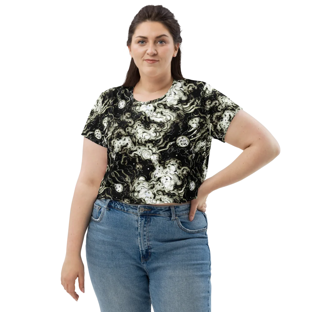Phantom Bloom on Crop Tee — Front