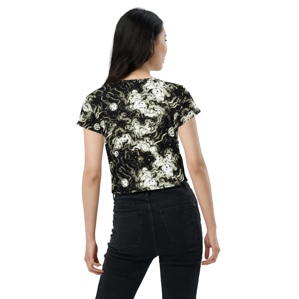 Phantom Bloom on Crop Tee — Back