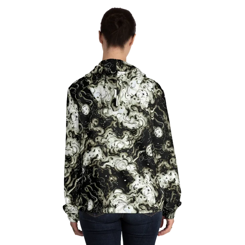 Phantom Bloom on Women's Full-Zip Hoodie — Back On Person