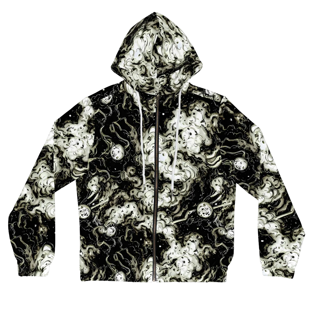 Phantom Bloom on Women's Full-Zip Hoodie — Front