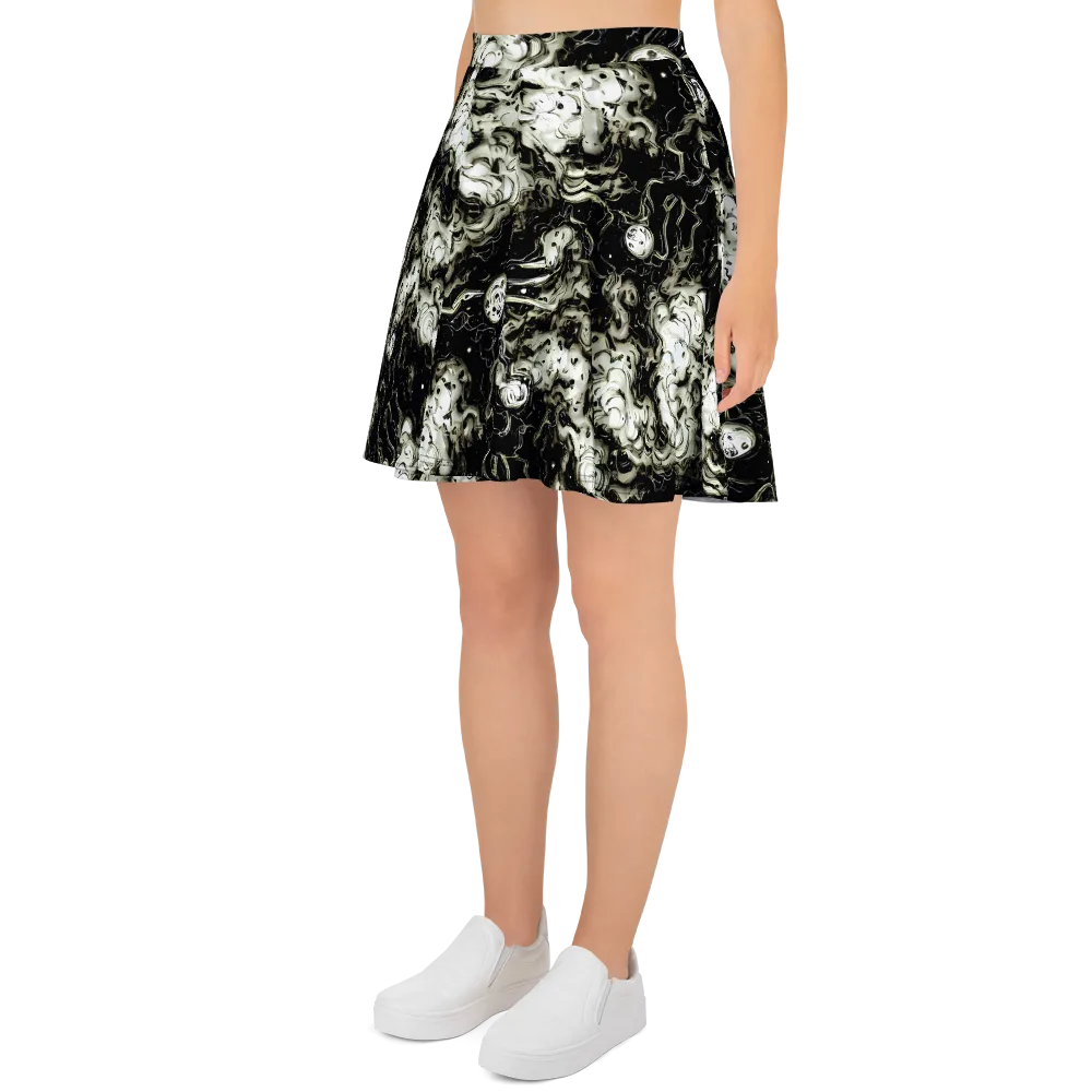Phantom Bloom on Skater Skirt — Left