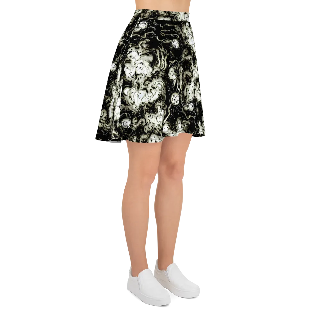 Phantom Bloom on Skater Skirt — Right