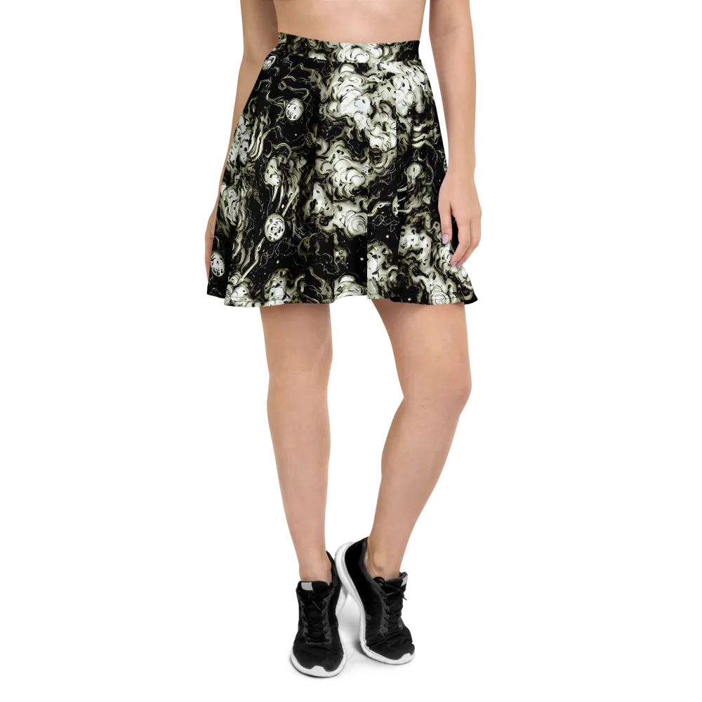 Phantom Bloom on Skater Skirt — Front