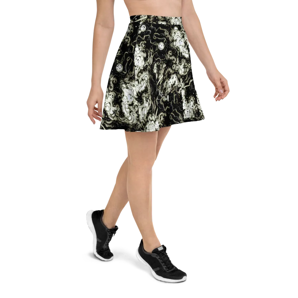 Phantom Bloom on Skater Skirt — Right