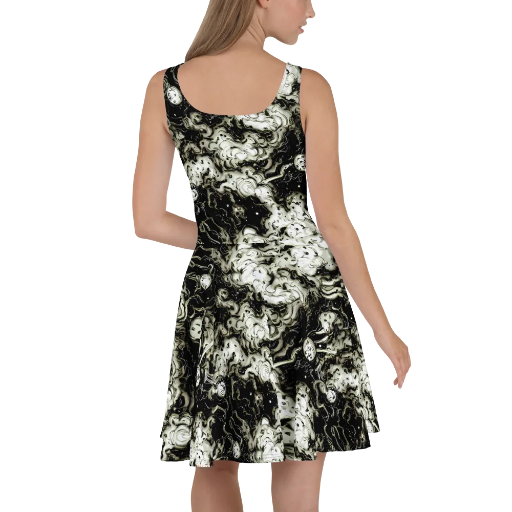 Phantom Bloom on Skater Dress — Back
