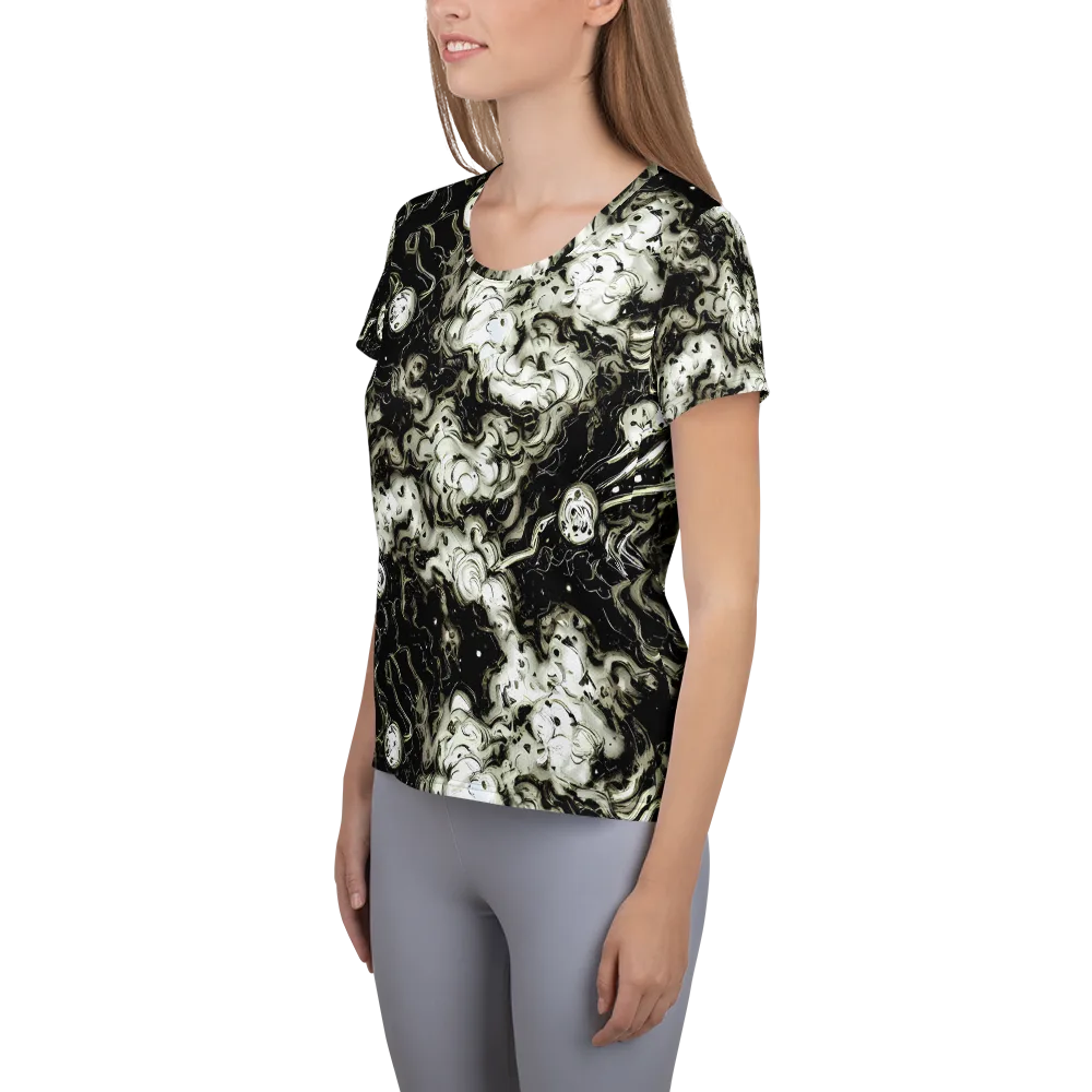 Phantom Bloom on Women's Athletic T-Shirt — Left