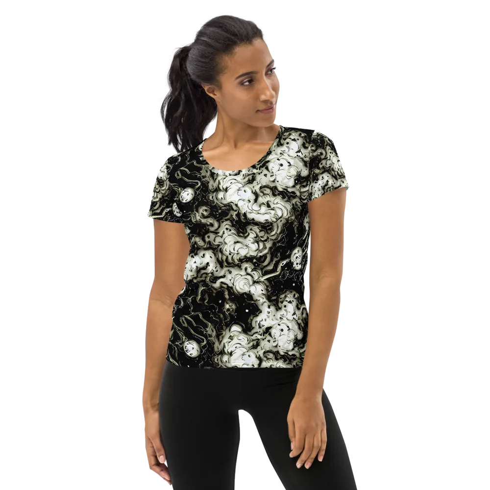 Phantom Bloom on Women's Athletic T-Shirt — Front