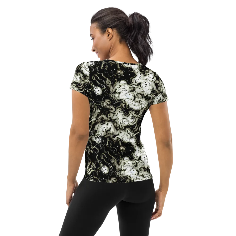 Phantom Bloom on Women's Athletic T-Shirt — Back