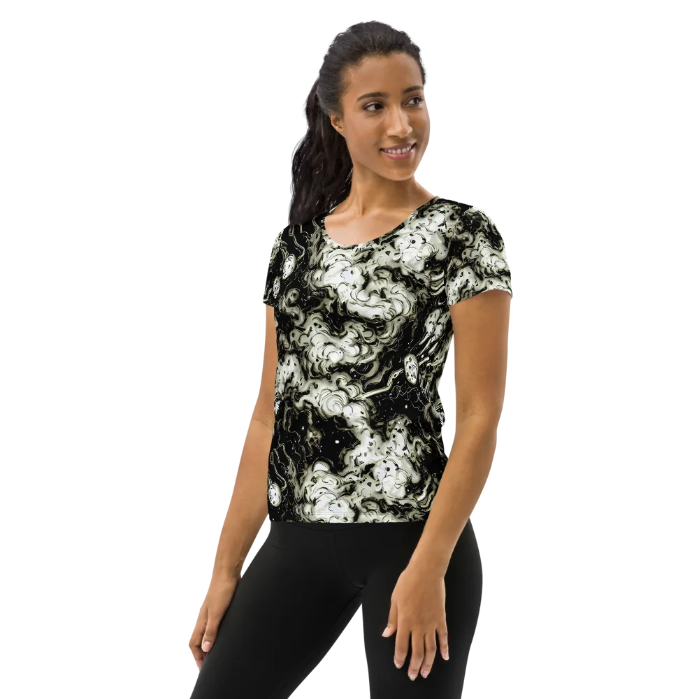 Phantom Bloom on Women's Athletic T-Shirt — Left