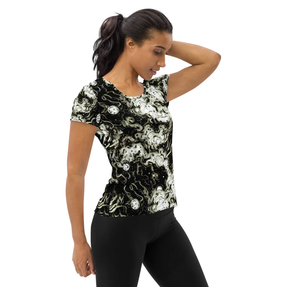 Phantom Bloom on Women's Athletic T-Shirt — Right