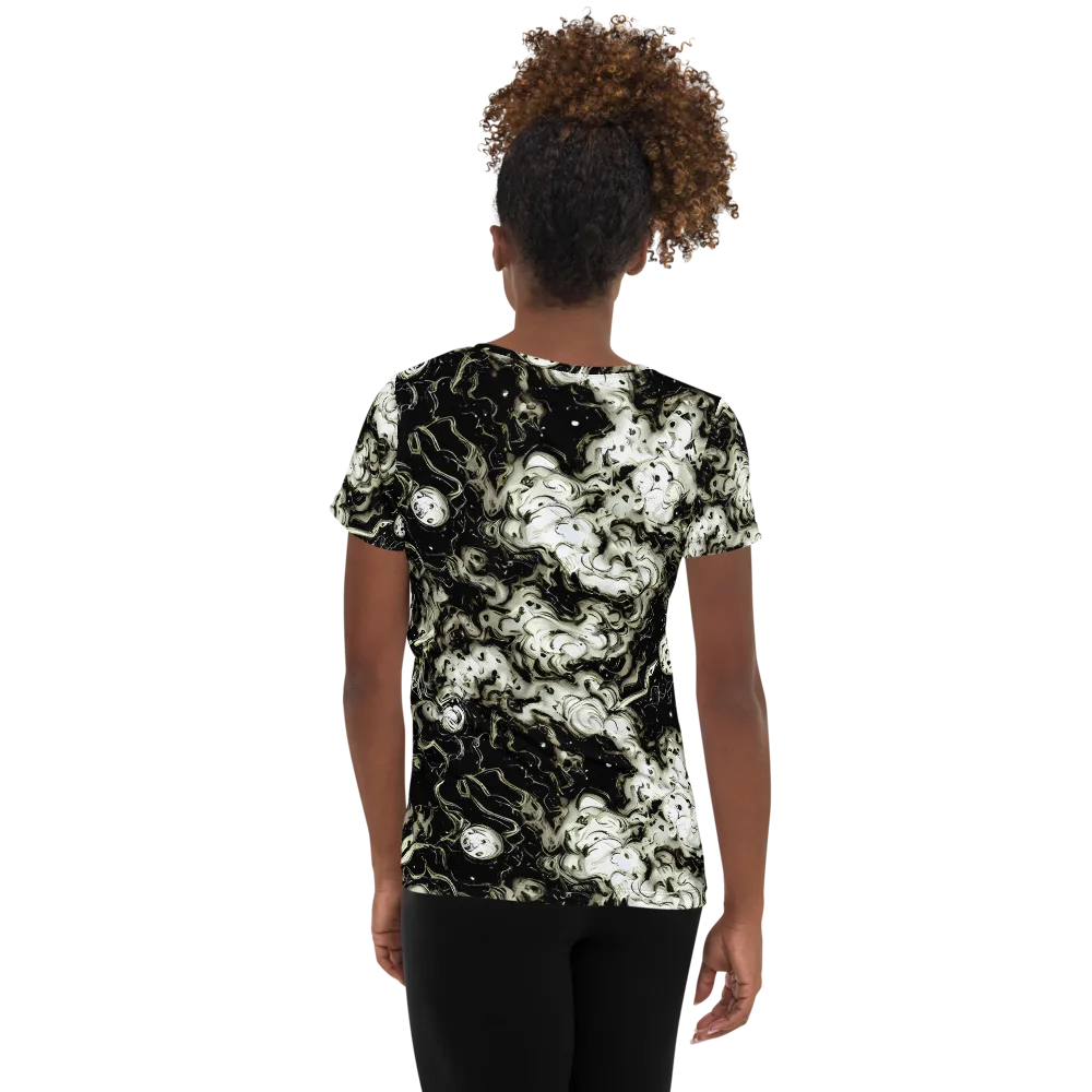 Phantom Bloom on Women's Athletic T-Shirt — Back