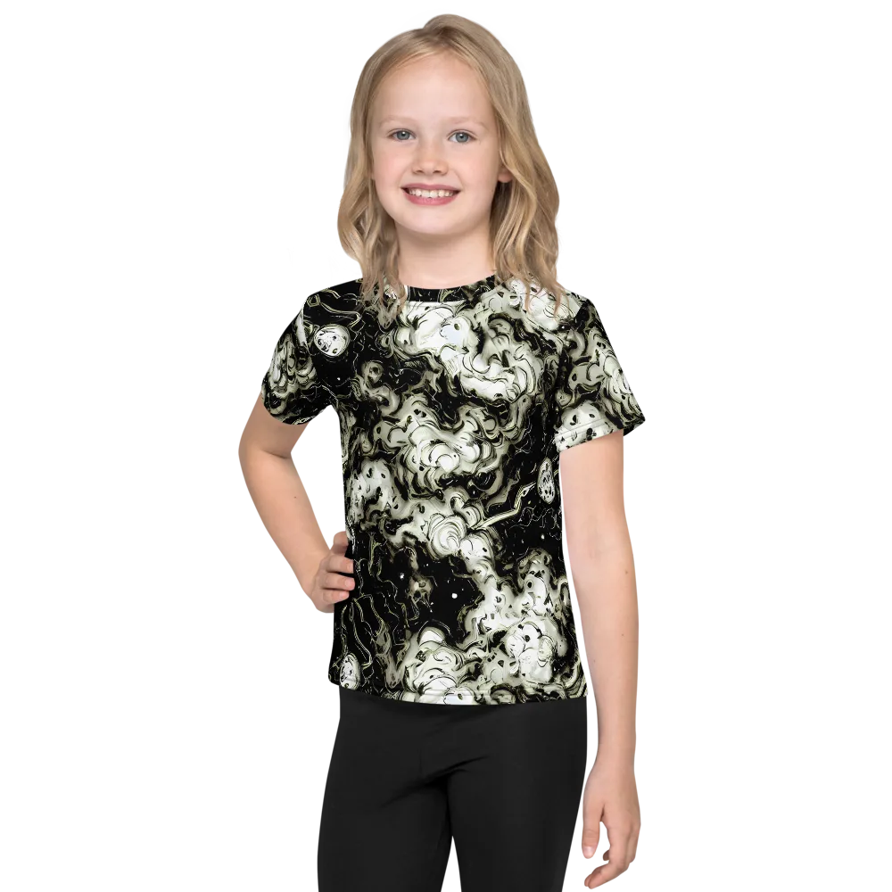 Phantom Bloom on Kids Crew Neck T-Shirt — Front