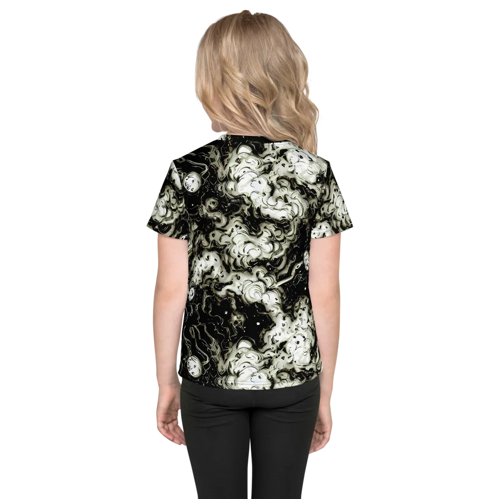 Phantom Bloom on Kids Crew Neck T-Shirt — Back