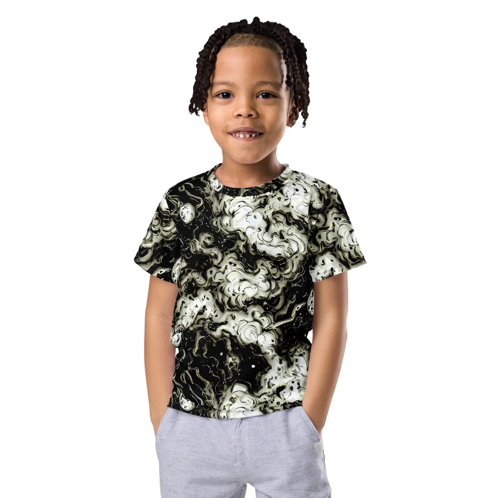 Phantom Bloom on Kids Crew Neck T-Shirt — Front