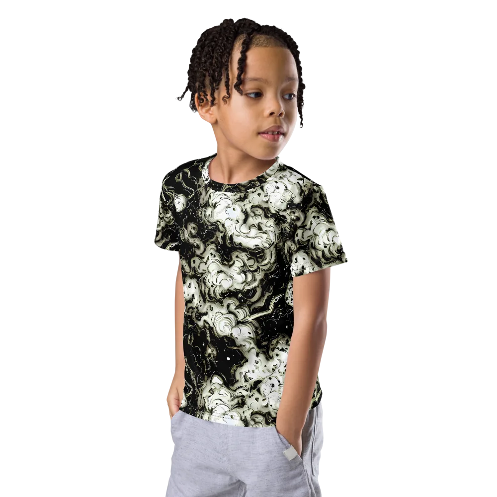 Phantom Bloom on Kids Crew Neck T-Shirt — Left Front