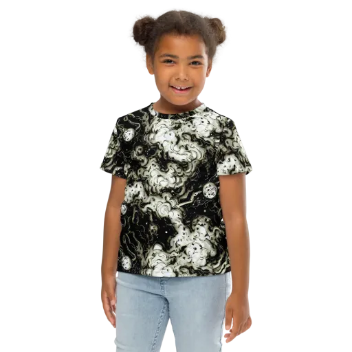 Phantom Bloom on a Kids Crew Neck T-Shirt